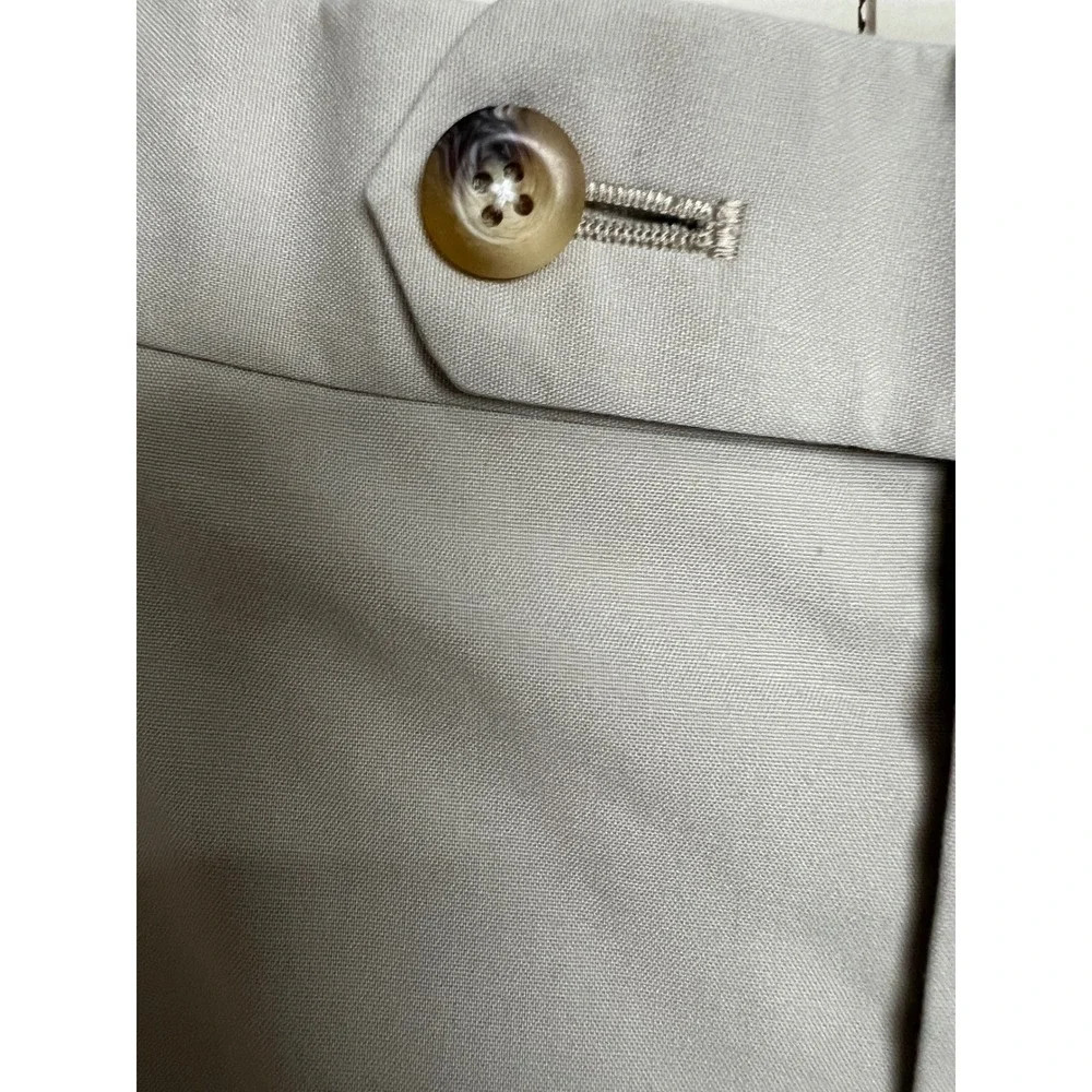 346 Brooks Brothers Chino Pants Mens 40x32 Lt. Khaki Pleated Straight  Pants A38
